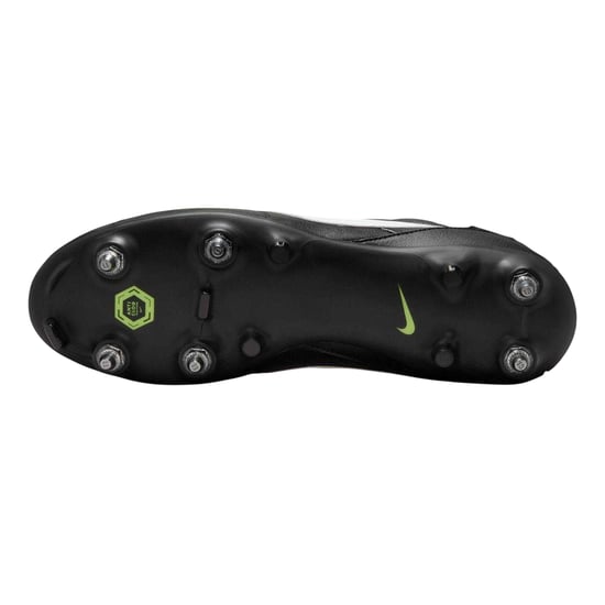 Nike Unisex voetbalschoenen voor volwassenen van hoogwaardig leer met omgeslagen tong, geschikt voor zachte ondergrond (Zwart, Wit) - Image 4