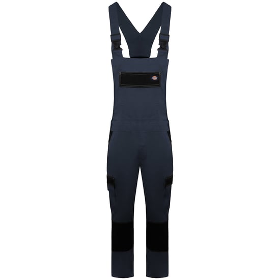 Dickies Everyday Mens Grey/Black Bib and Brace Workwear - Image 1