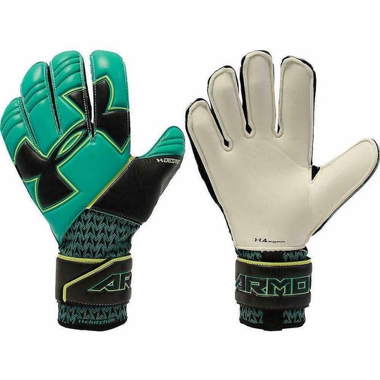 Under Armour Magnetico Mens Black/Teal Goalkeeper Gloves - Image 1
