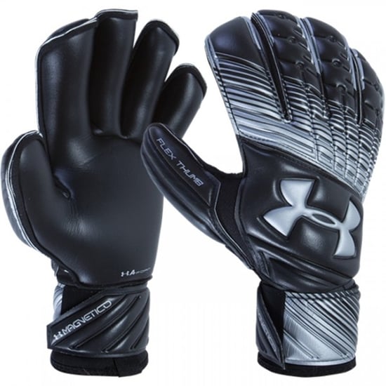 Under Armour Magnetico Mens Black/Grey Goalkeeper Gloves - Image 1