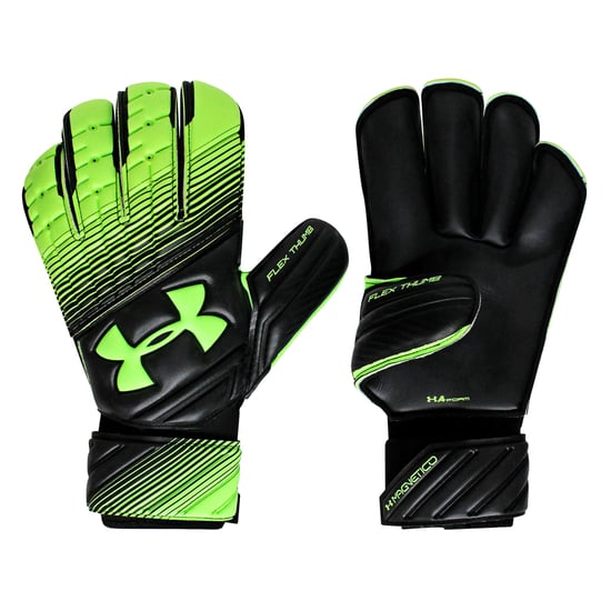 Under Armour Magnetico Mens Black/Green Goalkeeper Gloves - Image 1