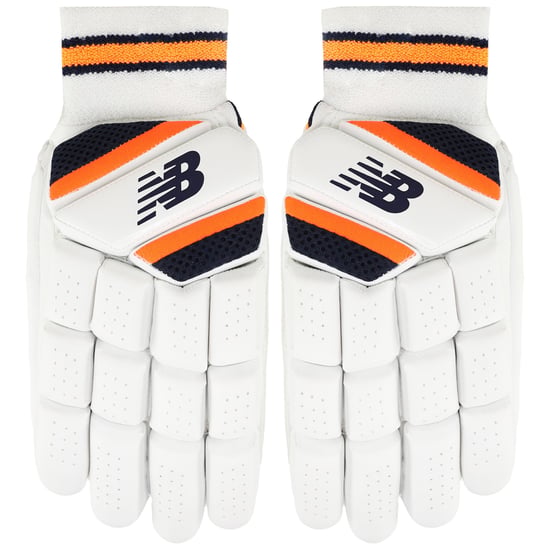 New Balance DC 1280 Youth White Cricket Batting Gloves - Image 1