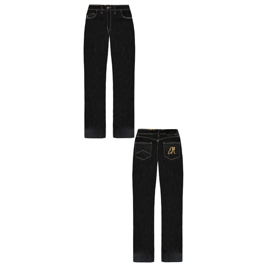 Emporio Armani J33 Regular Fit Wide Leg Womens Jeans - Image 3