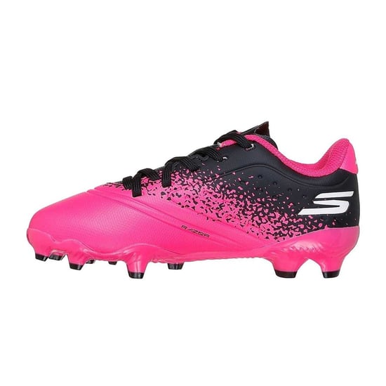 Skechers Stevige grondvoetbalschoenen voor kinderen (Zwart/roze) - Image 2