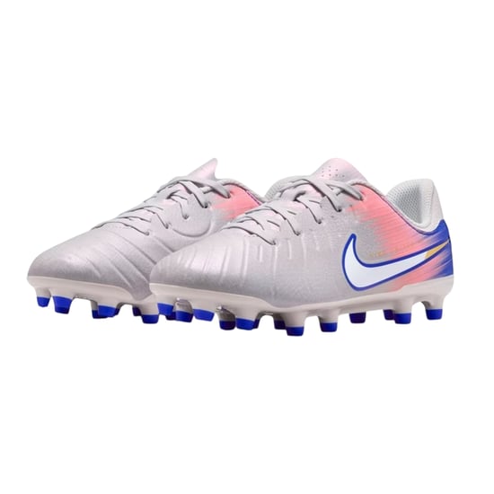 Nike Tiempo Legend 10 voetbalschoenen voor kinderen, voor harde ondergrond (Grijs/Blauw) - Image 4