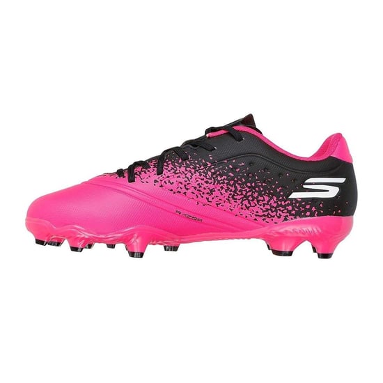Skechers Razor voetbalschoenen voor kinderen (Firm Ground) (Zwart/roze) - Image 2