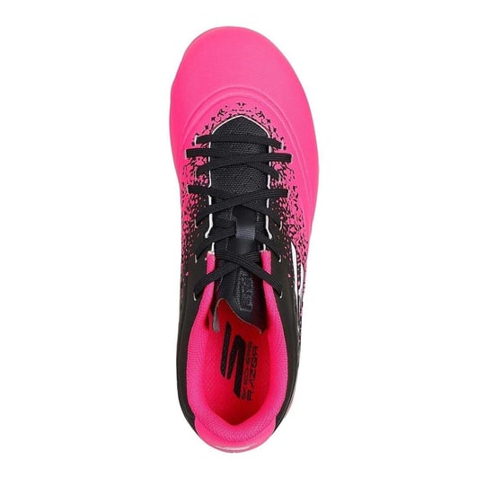 Skechers Razor voetbalschoenen voor kinderen (Firm Ground) (Zwart/roze) - Image 3