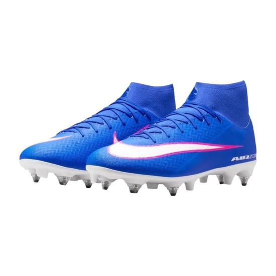 Nike Mercurial Superfly 10 voetbalschoenen voor heren, voor zachte ondergrond (Blauw/Wit/Roze) - Image 4