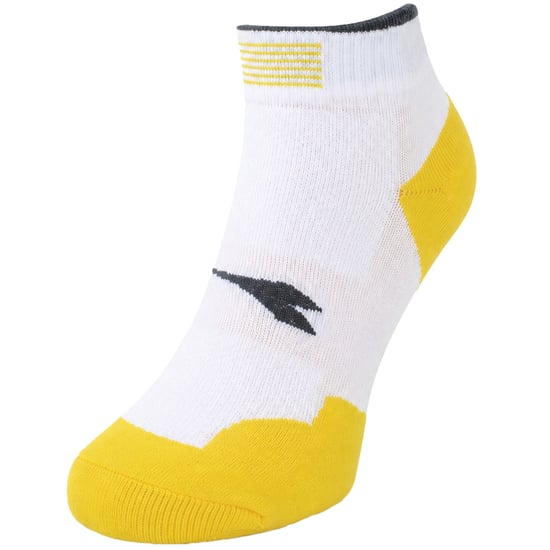 Diadora 3-Pack White/Yellow Crew Socks - Image 2