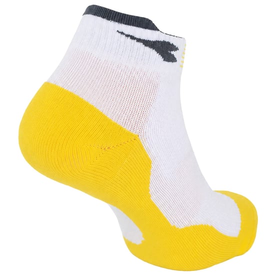 Diadora 3-Pack White/Yellow Crew Socks - Image 3