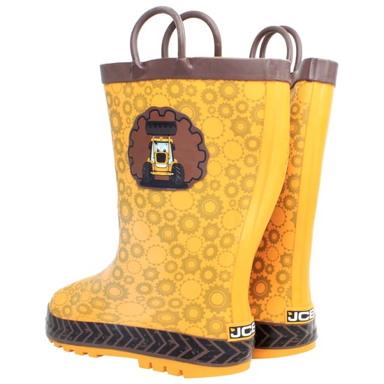 JCB Wade Kids Yellow Wellington Boots - Image 3