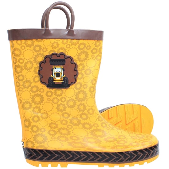 JCB Wade Kids Yellow Wellington Boots - Image 4