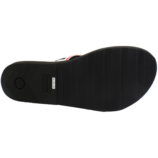 Hunter Elastic Crossover Logo Womens White Sliders - Image 5