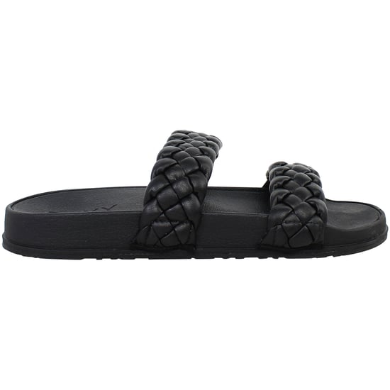 Roxy Slippy Braided Womens Black Sliders - Image 1
