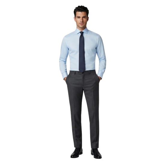 Boss H-Hank Overhemd met Spread Collar (Lichtblauw) - Image 3