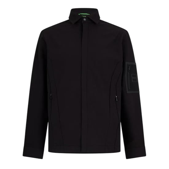 Boss Expedit Oxford-overshirt voor heren met ritszak (Zwart) - Image 1