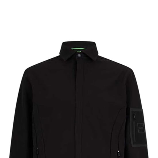Boss Expedit Oxford-overshirt voor heren met ritszak (Zwart) - Image 3