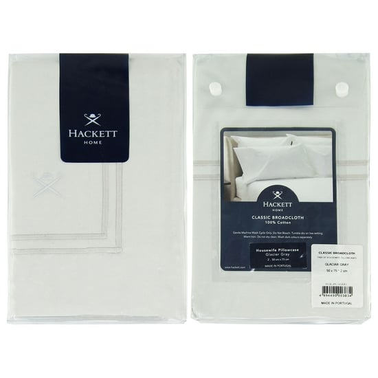Hackett Home Square Light Grey Cotton Pillowcase - Image 3