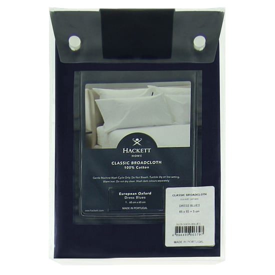 Hackett Home European Navy Blue Cotton Pillowcase - Image 1