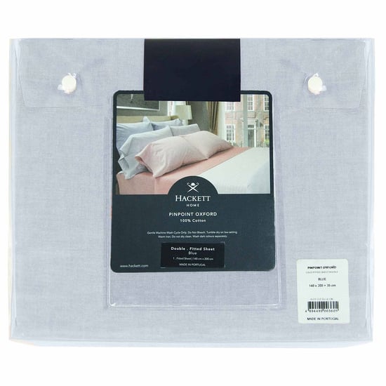 Hackett Home Pinpoint Fitted Double Sheet - Image 1