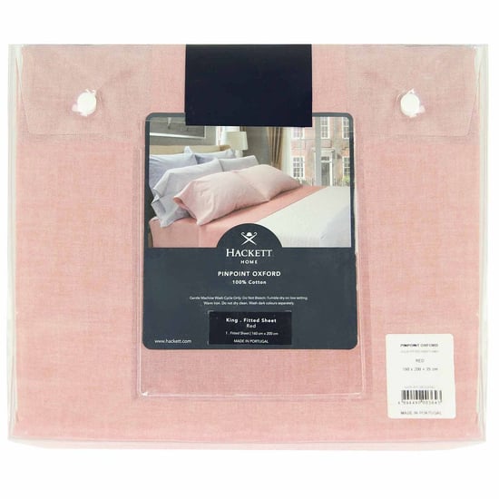 Hackett Home Pinpoint Solid Fitted Sheet King - Image 3