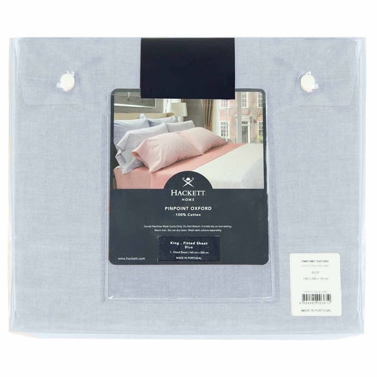 Hackett Home Pinpoint Fitted Sheet King - Image 3
