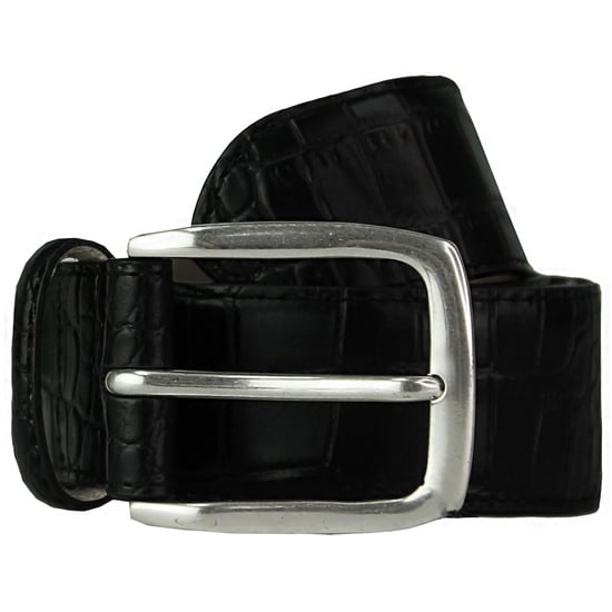 Hackett London Mens Black Leather Belt - Image 1