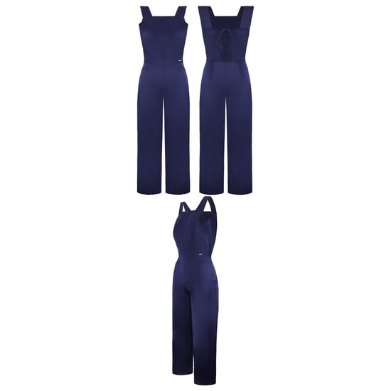 Armani Exchange Womens Navy Maxi Jumpsuit - Image 4