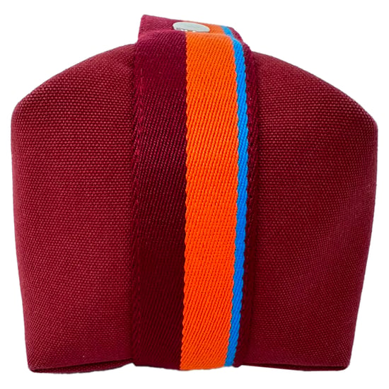 Hermès Small Toile Bride-A-Brac Handbag in Burgundy Canvas - Image 2