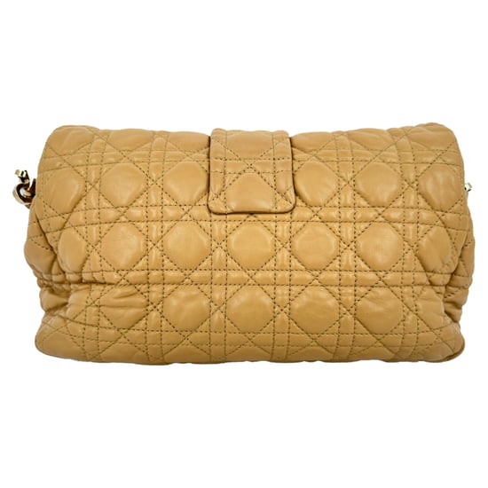 Dior Cannage Quilted New Lock Flap Bag in Beige Lambskin Leather - Image 5