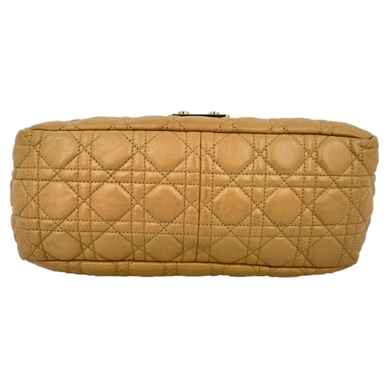 Dior Cannage Quilted New Lock Flap Bag in Beige Lambskin Leather - Image 6