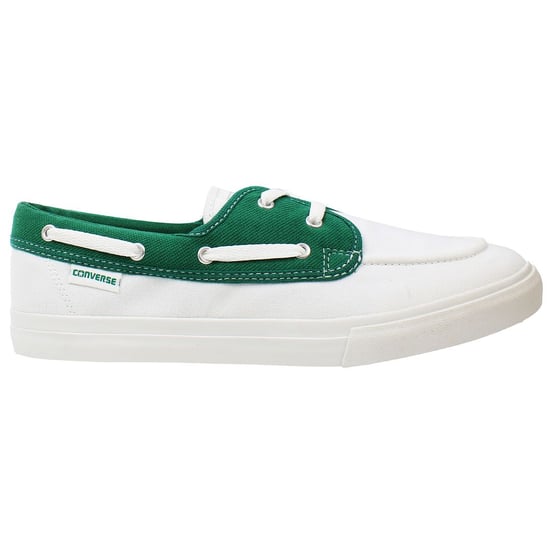 Converse Sea Star OX Mens White/Green Boat Shoes - Image 1