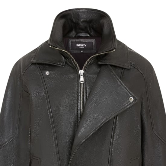Mens Black Lamb Leather Biker Blouson Jacket - Big Bomber - Image 5