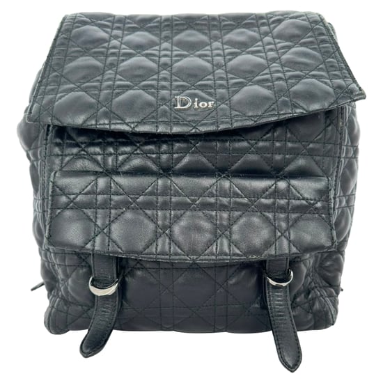 Dior Stardust Cannage Quilted Backpack in Black Lamb Leather - Image 2