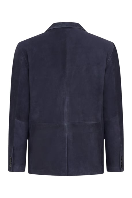Heren Italiaanse marineblauwe leren blazerjas - Hol - Image 5