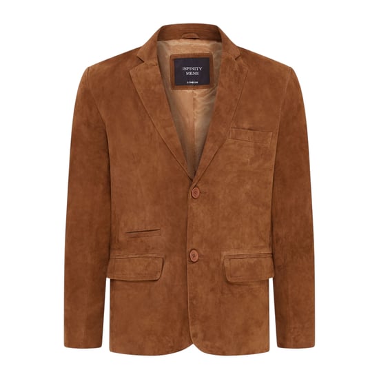 Heren Italiaanse beige suède leren blazerjas - Trabzon - Image 2