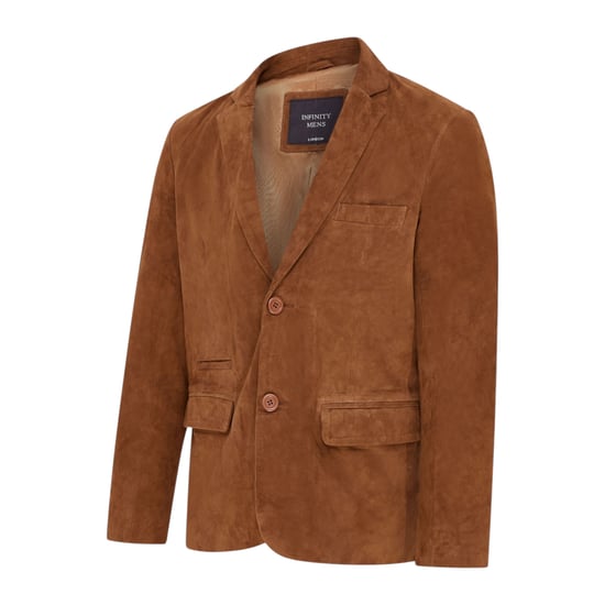 Heren Italiaanse beige suède leren blazerjas - Trabzon - Image 4
