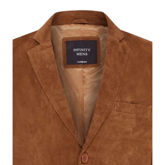 Heren Italiaanse beige suède leren blazerjas - Trabzon - Image 6