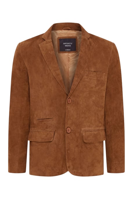 Heren Italiaanse beige suède leren blazerjas - Hol - Image 2
