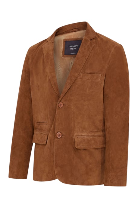 Heren Italiaanse beige suède leren blazerjas - Hol - Image 3