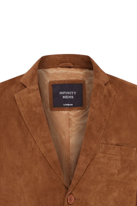 Heren Italiaanse beige suède leren blazerjas - Hol - Image 6