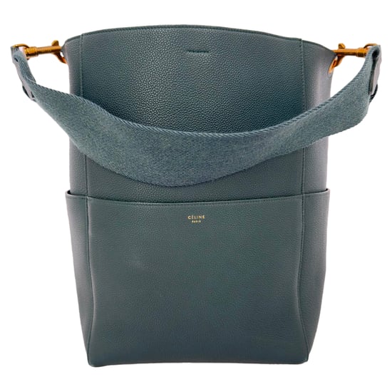 Celine Medium Sangle Bucket Bag i Grön Läder - Image 2