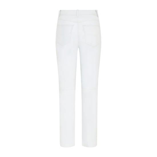 Dames Wit Lamsleer 501 Biker Jeans - Ankara - Image 3