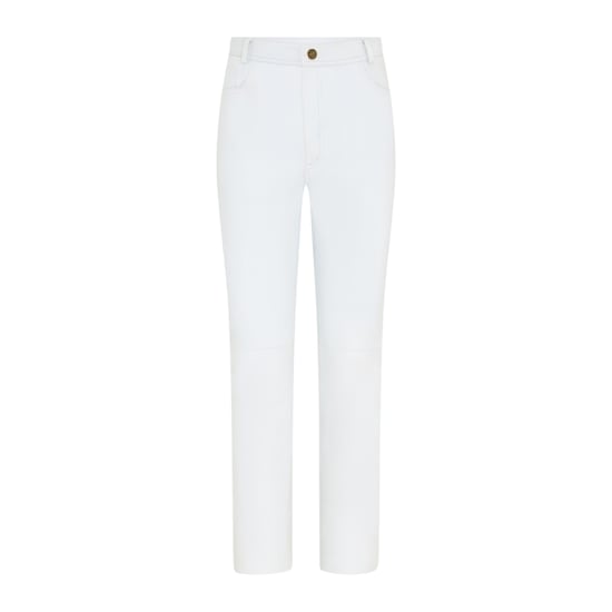 Dames witte lamsleer 501 Biker jeans - Sogndal - Image 2