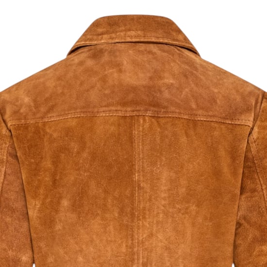 Damer beige mocka-bomberjacka – Varsity - Image 6