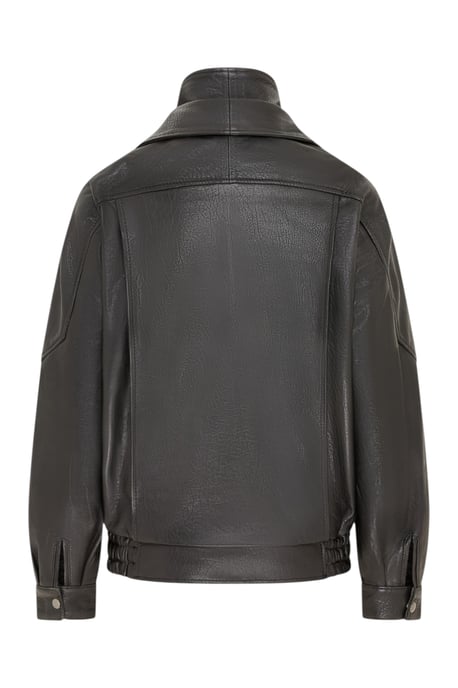 Heren Black Lamb Leather Biker Bomber Blouson Jas - Passage - Image 5