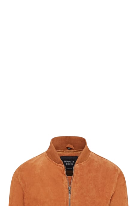 Mens Tan Goat Suede MA-1 Bomber Jack-North - Image 6