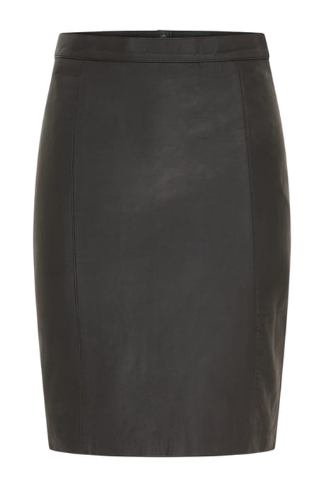Dames zwarte leren Biker potlood lange midi rok - Belle - Image 4