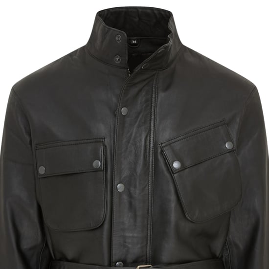 Heren Zwarte Lamsleer Safari Parka Jas - Dresden - Image 6