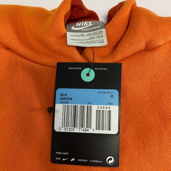 Vintage Nike Boys Orange Hoodie - Image 3
